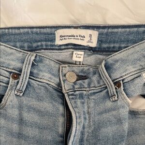 Abercrombie & Fitch Light Blue Rip High Rise Jeans